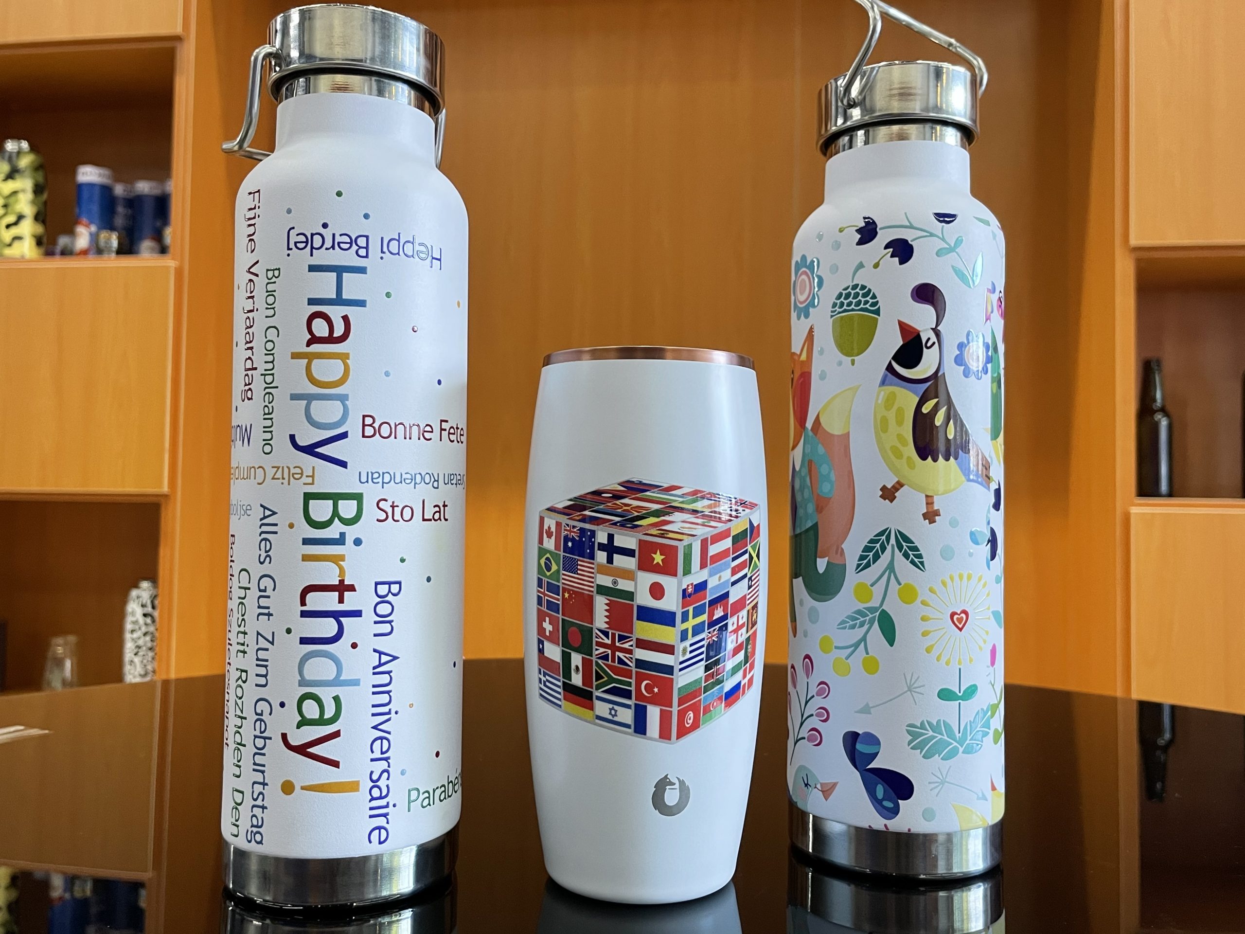 drink-ware printed with UV inkjet
